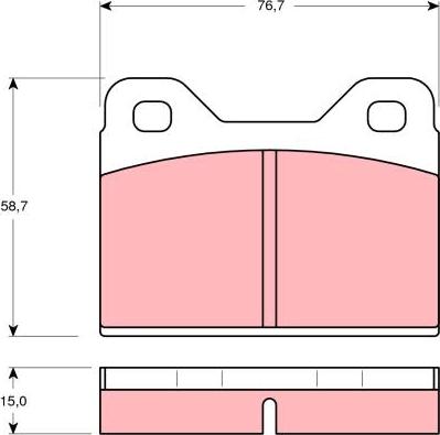 TRW GDB112 - Гальмівні колодки, дискові гальма autozip.com.ua