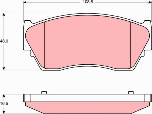 TRW GDB1170 - Гальмівні колодки, дискові гальма autozip.com.ua