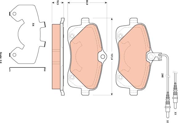 TRW GDB1895 - Гальмівні колодки, дискові гальма autozip.com.ua