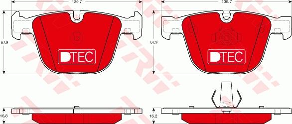 TRW GDB1892DTE - Гальмівні колодки, дискові гальма autozip.com.ua