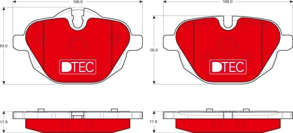 TRW GDB1840DTE - Гальмівні колодки, дискові гальма autozip.com.ua