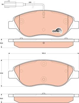 TRW GDB1855 - Гальмівні колодки, дискові гальма autozip.com.ua