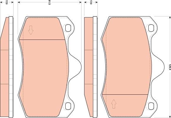 TRW GDB1852 - Гальмівні колодки, дискові гальма autozip.com.ua