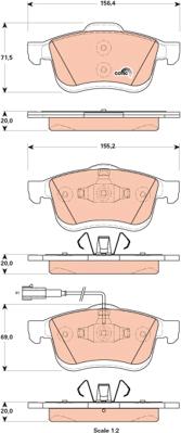 TRW GDB1864 - Гальмівні колодки, дискові гальма autozip.com.ua