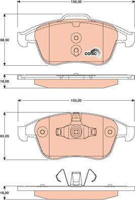 TRW GDB1808 - Гальмівні колодки, дискові гальма autozip.com.ua