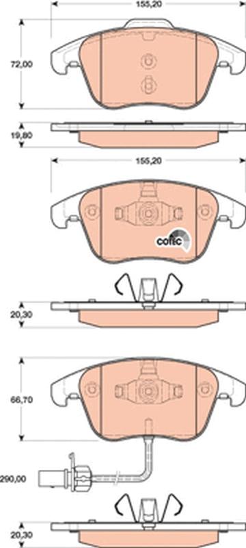 TRW GDB1814 - Гальмівні колодки, дискові гальма autozip.com.ua