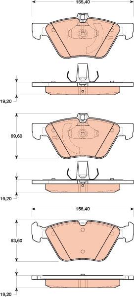 TRW GDB1815 - Гальмівні колодки, дискові гальма autozip.com.ua