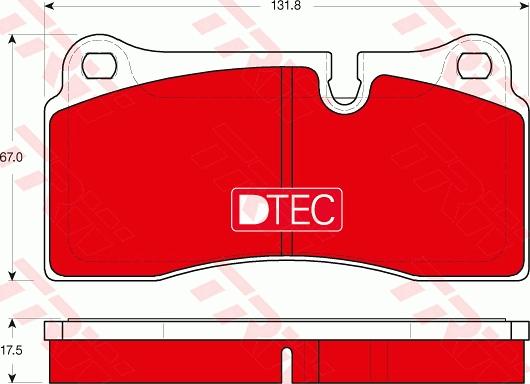 TRW GDB1816DTE - Гальмівні колодки, дискові гальма autozip.com.ua