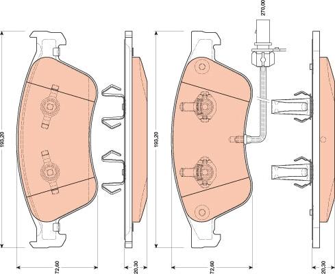 TRW GDB1811 - Гальмівні колодки, дискові гальма autozip.com.ua