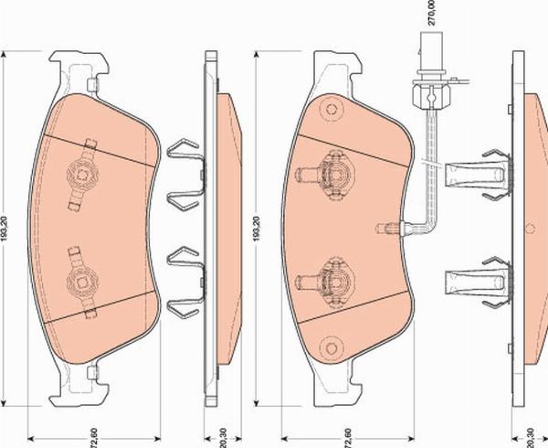 TRW GDB1811 - Гальмівні колодки, дискові гальма autozip.com.ua