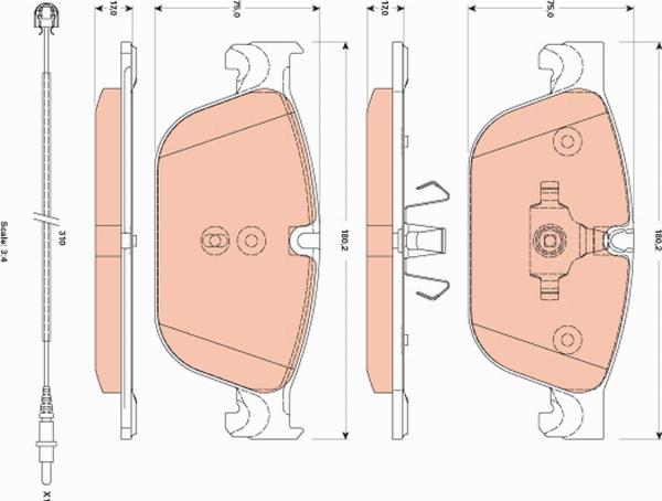 TRW GDB1889 - Гальмівні колодки, дискові гальма autozip.com.ua
