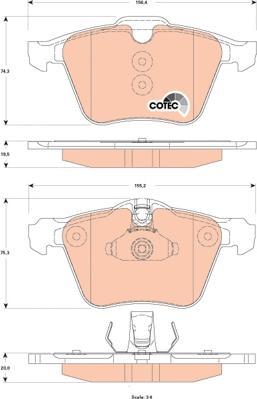 TRW GDB1835 - Гальмівні колодки, дискові гальма autozip.com.ua