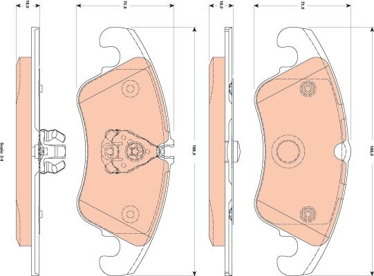 TRW GDB1833 - Гальмівні колодки, дискові гальма autozip.com.ua