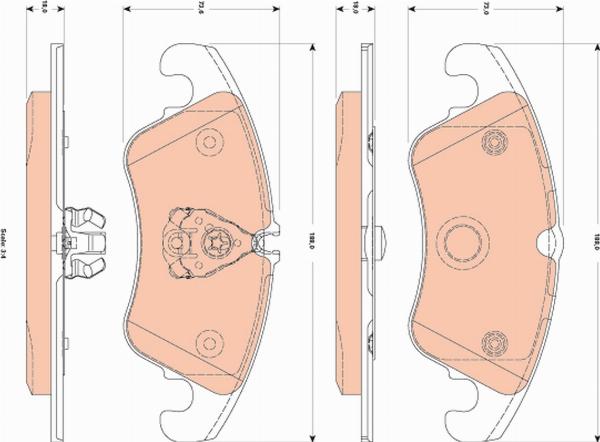 TRW GDB1833 - Гальмівні колодки, дискові гальма autozip.com.ua