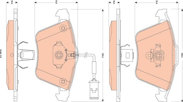 TRW GDB1832 - Гальмівні колодки, дискові гальма autozip.com.ua