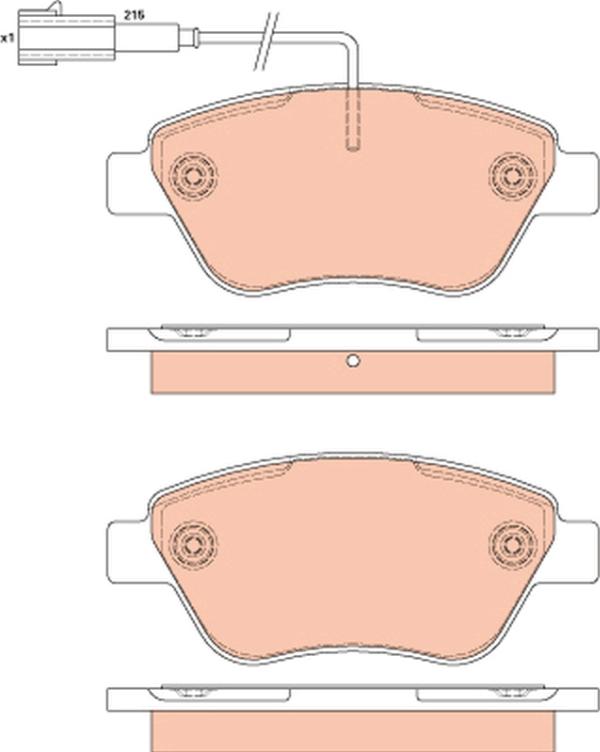 TRW GDB1879 - Гальмівні колодки, дискові гальма autozip.com.ua