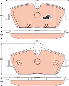 TRW GDB1870 - Гальмівні колодки, дискові гальма autozip.com.ua