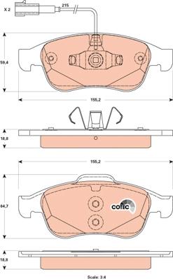 TRW GDB1873 - Гальмівні колодки, дискові гальма autozip.com.ua