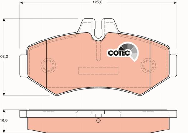 TRW GDB1399 - Гальмівні колодки, дискові гальма autozip.com.ua