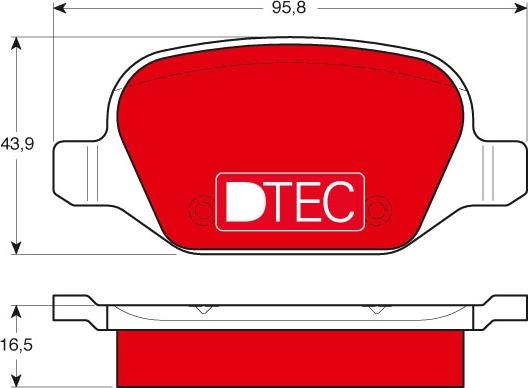 TRW GDB1396DTE - Гальмівні колодки, дискові гальма autozip.com.ua