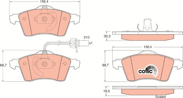 TRW GDB1391 - Гальмівні колодки, дискові гальма autozip.com.ua