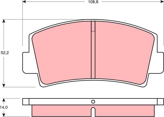 TRW GDB139 - Гальмівні колодки, дискові гальма autozip.com.ua