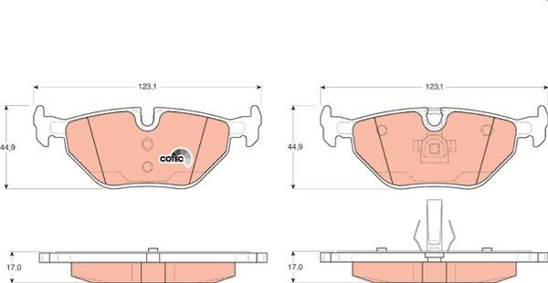 TRW GDB1344 - Гальмівні колодки, дискові гальма autozip.com.ua
