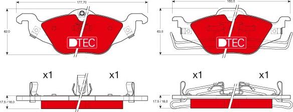 TRW GDB1351DTE - Гальмівні колодки, дискові гальма autozip.com.ua