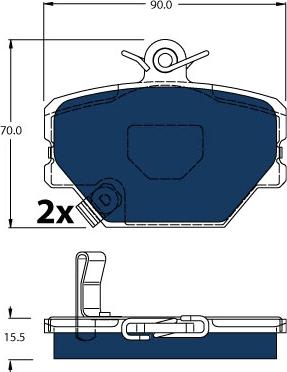 TRW GDB1365BTE - Гальмівні колодки, дискові гальма autozip.com.ua