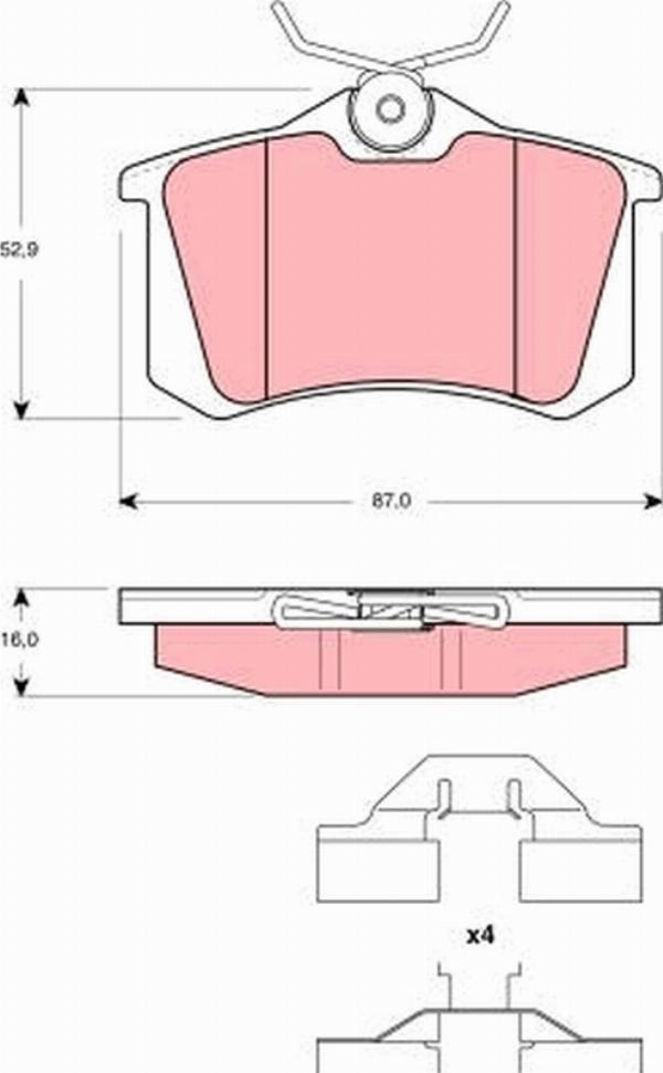 TRW GDB1360 - Гальмівні колодки, дискові гальма autozip.com.ua