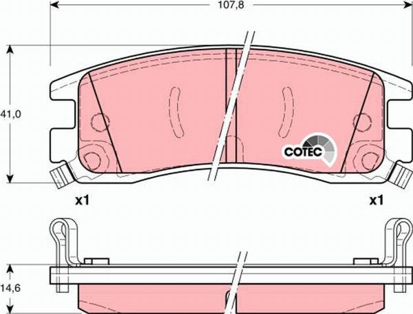 TRW GDB1309 - Гальмівні колодки, дискові гальма autozip.com.ua