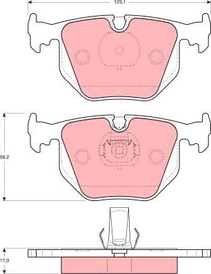 TRW GDB1304 - Гальмівні колодки, дискові гальма autozip.com.ua