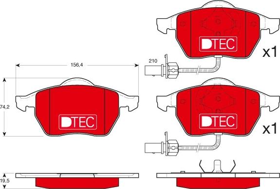 TRW GDB1307DTE - Гальмівні колодки, дискові гальма autozip.com.ua