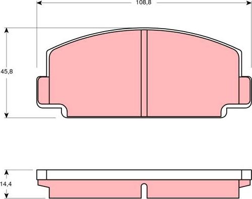 TRW GDB130 - Гальмівні колодки, дискові гальма autozip.com.ua