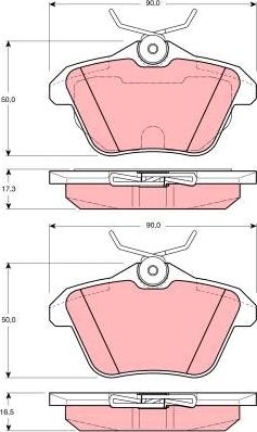 TRW GDB1315 - Гальмівні колодки, дискові гальма autozip.com.ua