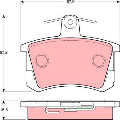 TRW GDB1310 - Гальмівні колодки, дискові гальма autozip.com.ua