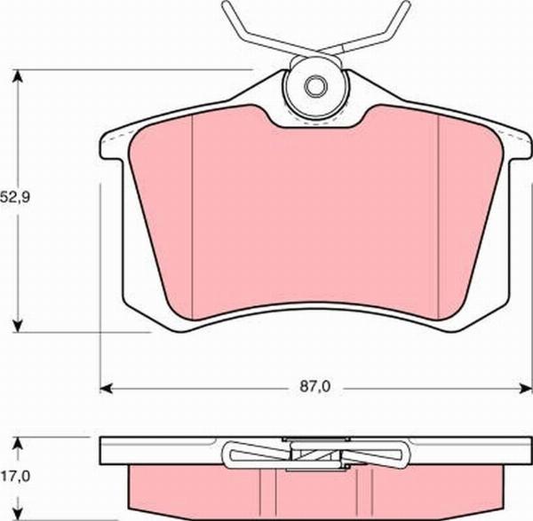 TRW GDB1311 - Гальмівні колодки, дискові гальма autozip.com.ua