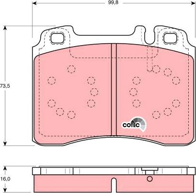 TRW GDB1318 - Гальмівні колодки, дискові гальма autozip.com.ua