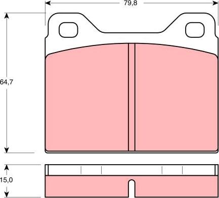 TRW GDB131 - Гальмівні колодки, дискові гальма autozip.com.ua