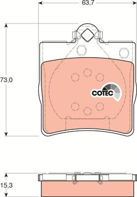 TRW GDB1335 - Гальмівні колодки, дискові гальма autozip.com.ua