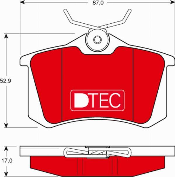 TRW GDB1330DTE - Гальмівні колодки, дискові гальма autozip.com.ua