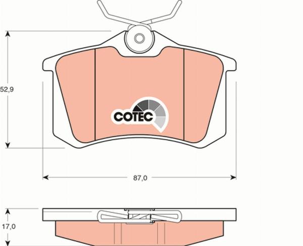 TRW GDB1330 - Гальмівні колодки, дискові гальма autozip.com.ua