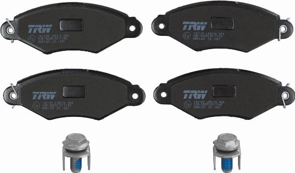 TRW GDB1321 - Гальмівні колодки, дискові гальма autozip.com.ua