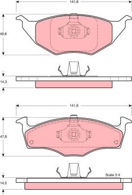 TRW GDB1375 - Гальмівні колодки, дискові гальма autozip.com.ua