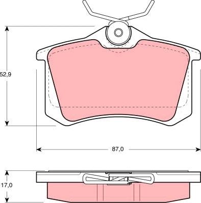 TRW GDB1372 - Гальмівні колодки, дискові гальма autozip.com.ua