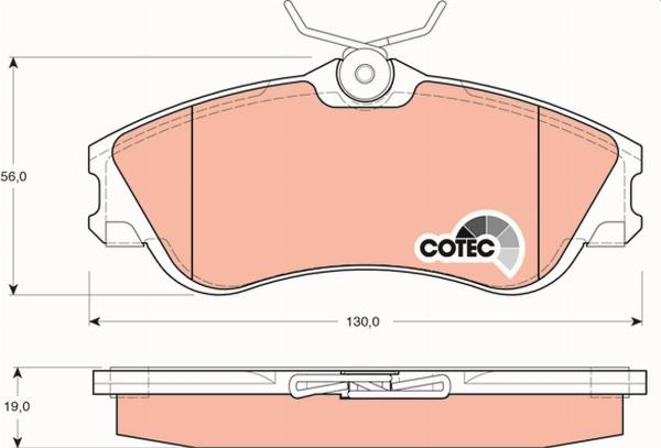 TRW GDB1295 - Гальмівні колодки, дискові гальма autozip.com.ua