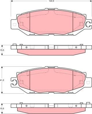 TRW GDB1240AT - Гальмівні колодки, дискові гальма autozip.com.ua