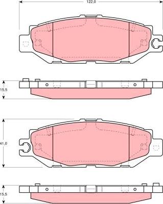 TRW GDB1240 - Гальмівні колодки, дискові гальма autozip.com.ua