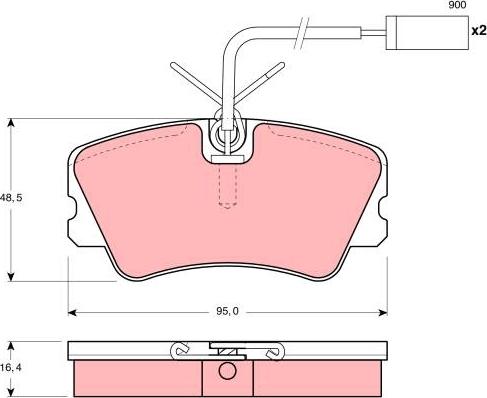 TRW GDB1251 - Гальмівні колодки, дискові гальма autozip.com.ua