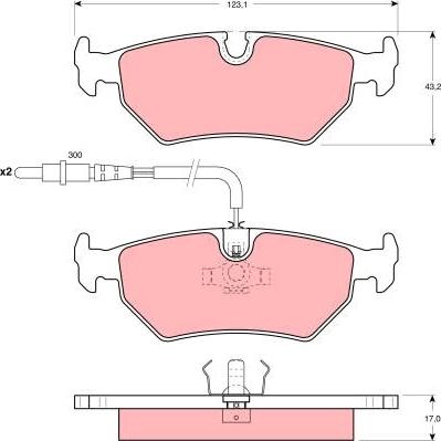 TRW GDB1258 - Гальмівні колодки, дискові гальма autozip.com.ua